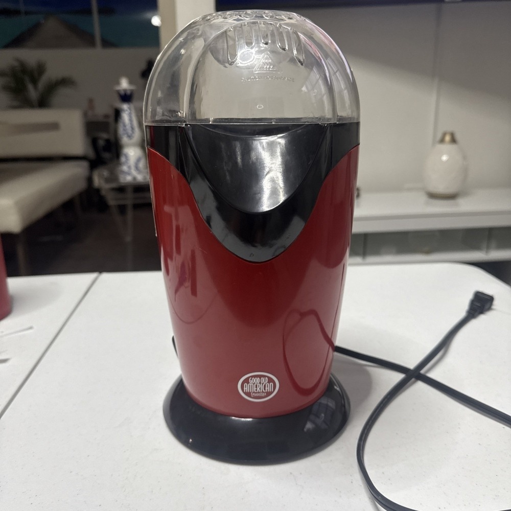 Good Old American Popcorn Maker Machine Red/Black In Good Condition